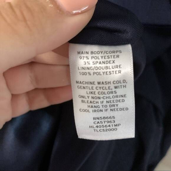 Chelsea28 Dress Womens 10 Petite Blue Ruched Puff‎ Sleeve V Neck Mini - Picture 9 of 11